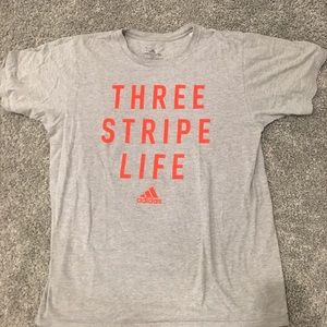 Adidas three stipe life tee
